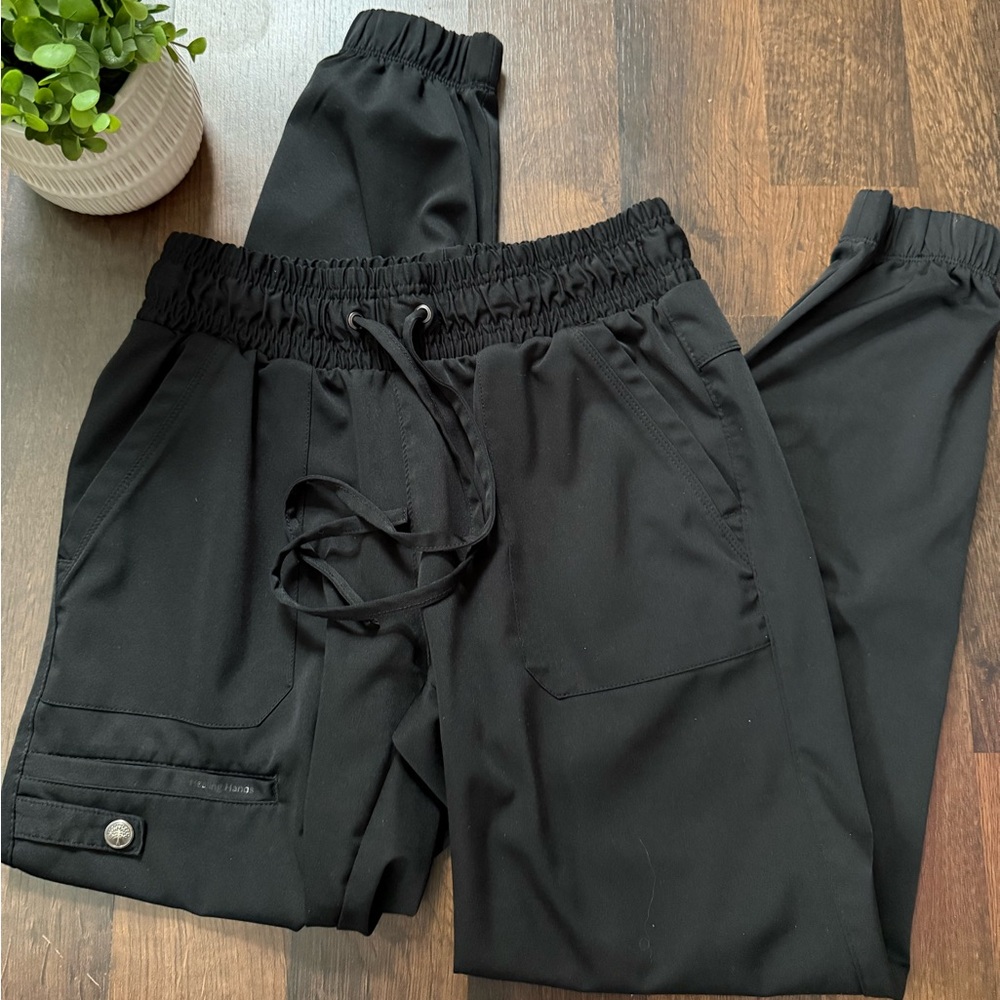 Healing Hands Black Jogger Scrubs - Picture 2 of 7
